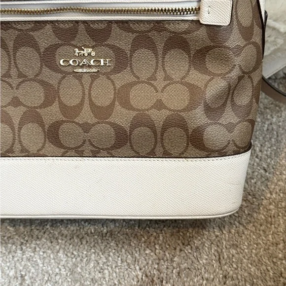 Coach Monogram Backpack in Brown and Cream - Picture 4 of 13